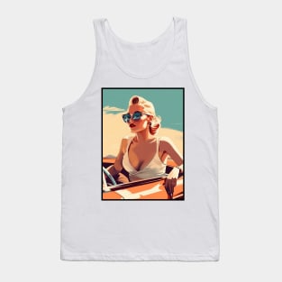 Retro Woman Driving Tank Top